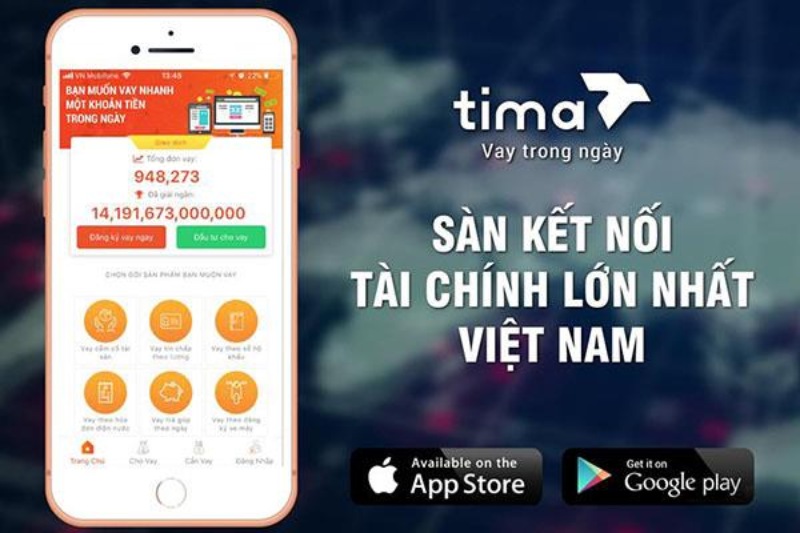 Phương thức đăng ký bằng app Tima