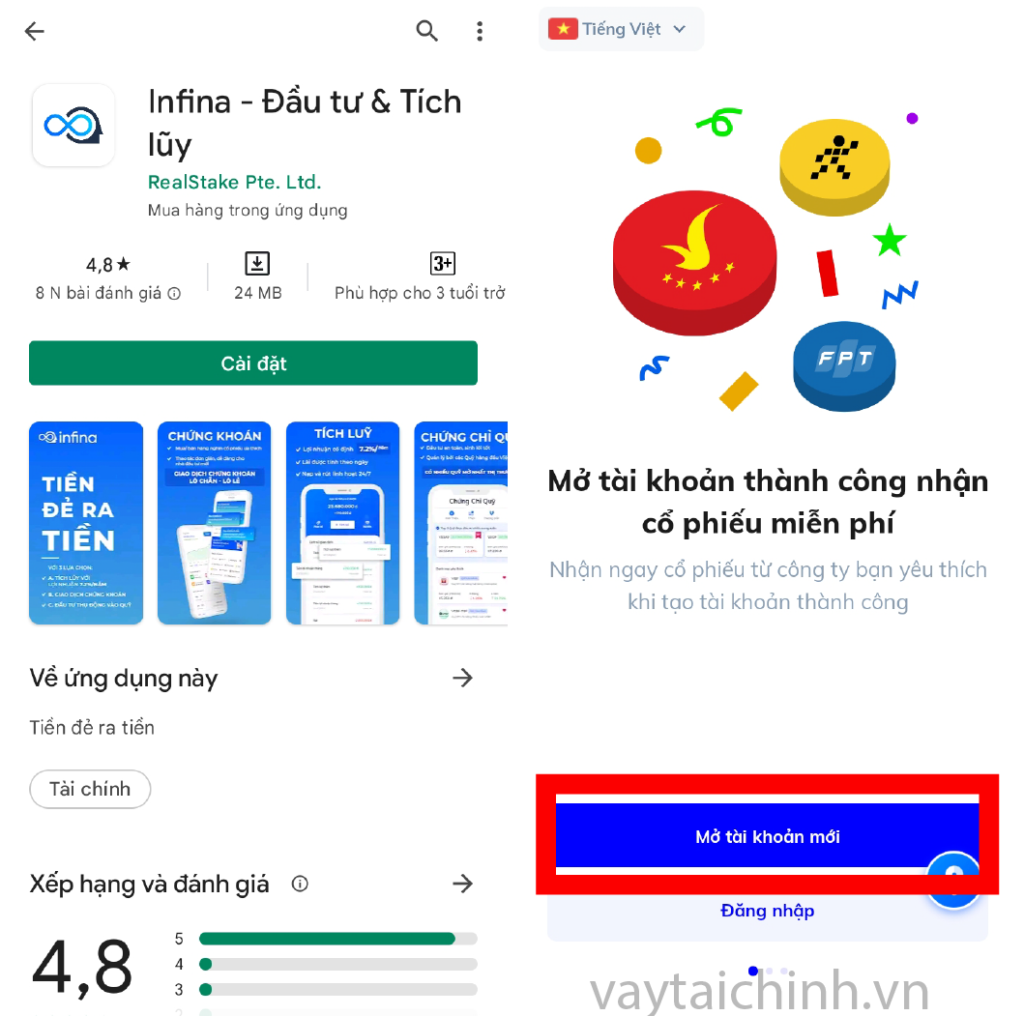 Tải App Infina trên iOS và Google Play